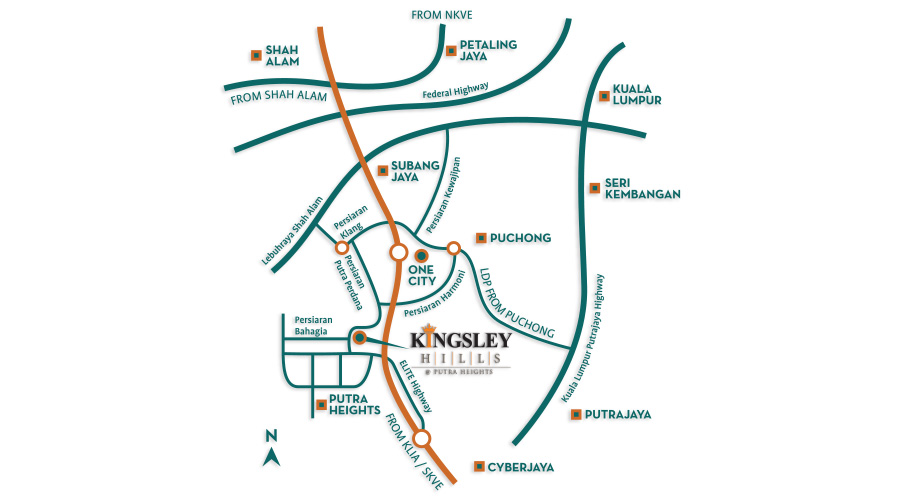 Kingsley Hills Location Map